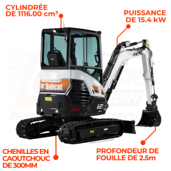 Mini-pelle E27z disponible en commande dans vos magasins Loxagri Lambin des hauts de france