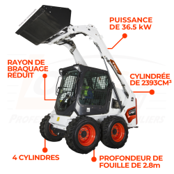 Chargeuse compacte S450 disponible en commande dans l'un de vos magasins loxagri lambin bobcat dans les hauts de france