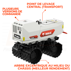 Rouleaux de tranchée TR85S - Loxagri Lambin Bobcat dans les Hauts de france